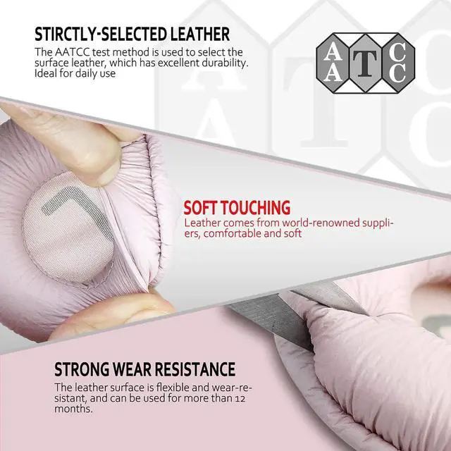 Alt view image 6 of 6 - Universal Replacement Ear Pads for  MDR-ZX110/V150 JBL Tune 600bt/T500BT/T450BT The Headphone Earpads Only Suitable for 70mm Diameter Headphone Covers by -Thicker Pink