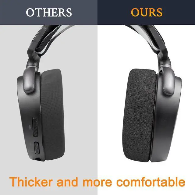 Alt view image 4 of 7 - Replacement Earpads for SteelSeries Arctis 1/3/5/Arctis 7/7+/7P/7P+/7X/7X+/9/9X/Pro/Prime(Do Not Fit Any Arctis Nova) Headset Ear Pads Cushions with High-Density Foam - Black