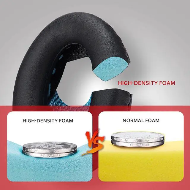 Alt view image 5 of 7 - Premium Ear Pad Replacement for  Headphones Earpads Compatible with  QuietComfort 35 ii /QC35 /QC25 /QC2 /QC15 /Ae2 /Ae2i /Ae2w /SoundTrue & SoundLink by C Classic Black