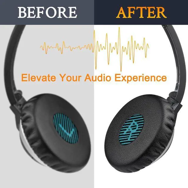 Alt view image 6 of 7 - Ear Pads Cushions Replacement for  On-Ear 2 (OE2 & OE2i)/ SoundTrue On-Ear (OE)/ SoundLink On-Ear (OE) Headphones Earpads with High-Density Noise Isolation Foam - OE2 PL Black