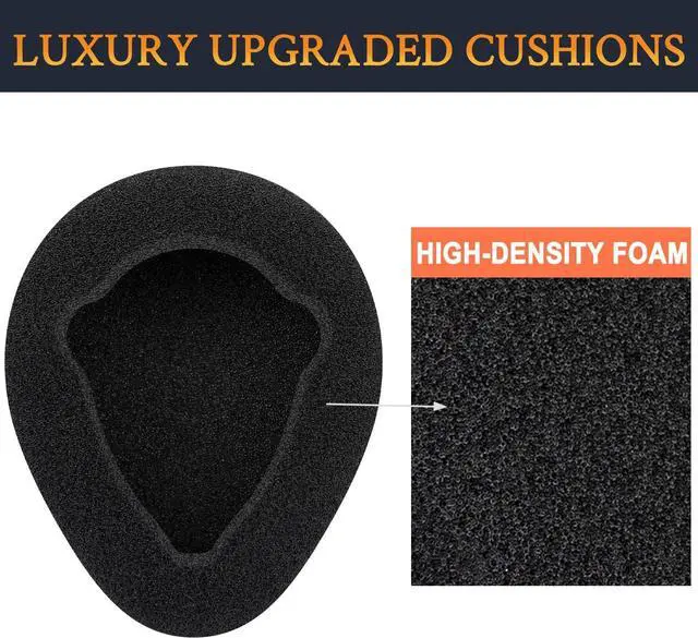 Alt view image 5 of 5 - 2 Pairs Replacement Automobile Headphone Earpads Compatible with Infrared Wireless Headphones Ear Pads Cushions for GM Ford Toyota Nissan Honda Entertainment DVD Player Systems (Foam)