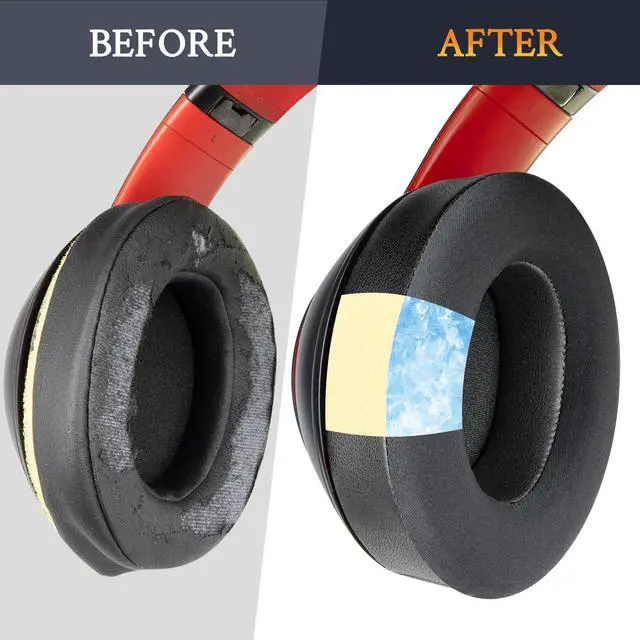Alt view image 5 of 7 - Cooling Gel Replacement Ear Pads Cushions for Beats Studio 2 & Studio 3 Wired & Wireless Headphones Studio3 Studio2 Earpads with High-Density Noise Isolation Foam Added Thickness - Black