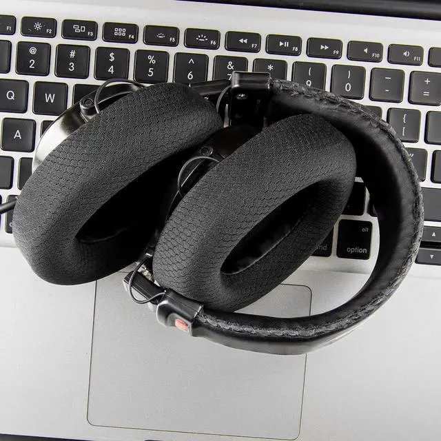 Alt view image 7 of 7 - Mesh Fabric Replacement Earpads for  MDR-7506 MDR-V6 MDR-V7 MDR-CD900ST Monitor Headphones Ear Pads Cushions with Softer High-Density Foam - Black