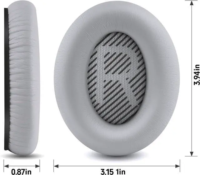 Alt view image 5 of 7 - Upgraded Professional Replacement Ear Pads for  QC35 & QC35ii QuietComfort 35 Headphones Ear Pads with Softer Leather Noise Isolation Foam Added Thickness