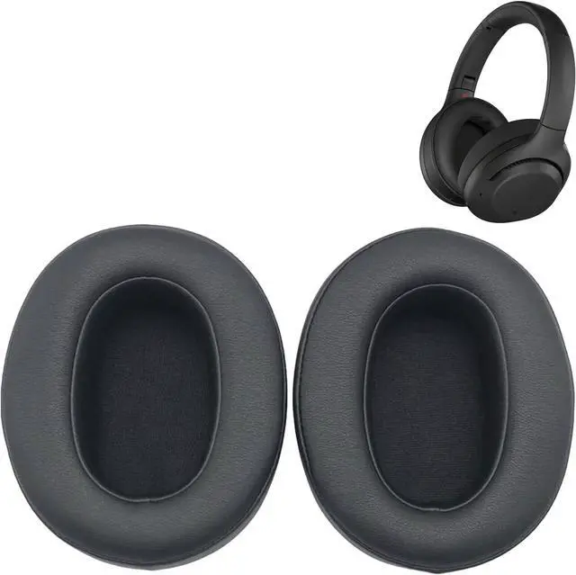 Alt view image 4 of 5 - Earpads for  WH-XB900N Replacement Ear Cushion Pads with Protein Leather and Memory Foam for  WHXB900N Headphones ONLY Black