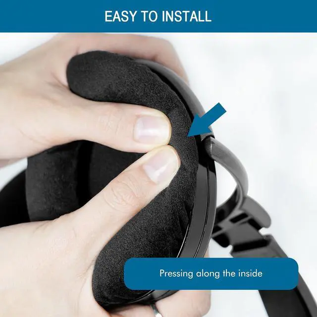 Alt view image 5 of 7 - Earpads for Sennheiser HD650/HD600/HD660S/HD545/HD525/HD535 Headphones Velour Ear Pads Cushions Replacement for Massdrop X HD6XX/HD58X and HD580/HD565 Jubilee Headset (Black Velour)