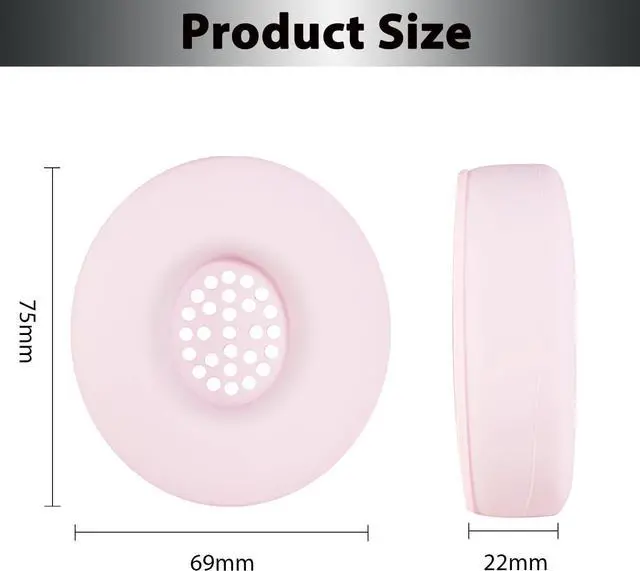 Alt view image 6 of 7 - Silicone Ear Pads Cover for Beats Solo 4 Washable Sweat Earpad Covers Silicone Case for Beats Solo4 & Solo3 Wireless On-Ear Headphones Accessories Protective Pads Cover (Pink)