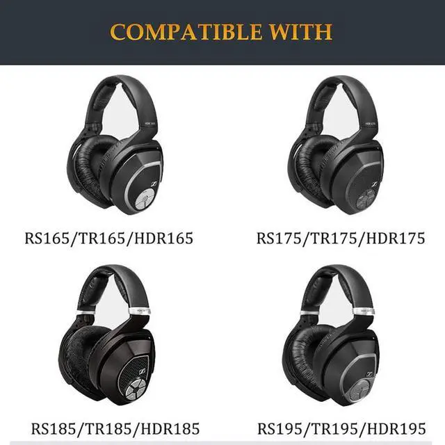 Alt view image 2 of 7 - RS175/HDR175/TR175 Earpads Upgrade RS 175 Replacement Ear Pads Comfortable Ear Cushions Parts Compatible with Sennheiser RS195/RS185/RS175/RS165 HDR195/HDR185/HDR175/HDR165 TR175/TR185 Headphones
