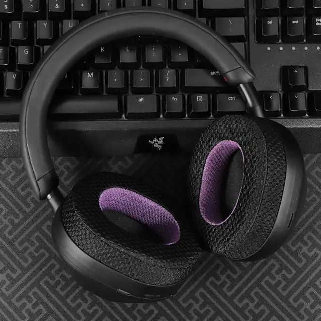 Alt view image 7 of 7 - Professional Earpads Cushions Replacement for WH-1000XM5 (WH1000XM5) Over-Ear Headphones Ice Silk Cloth Cooling Gel Noise Isolation Memory Foam Added Thickness (Mesh)