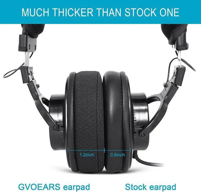 Alt view image 4 of 7 - Replacement Ear Pads for  MDR 7506 - GVOEARS Earpad Mesh Fabric Cushions for MDR V6 V7 MDR-CD900ST Headphones with Memory Foam (Black)
