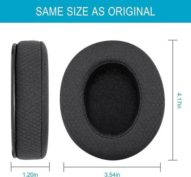 Alt view image 5 of 7 - Replacement Ear Pads for  MDR 7506 - GVOEARS Earpad Mesh Fabric Cushions for MDR V6 V7 MDR-CD900ST Headphones with Memory Foam (Black)
