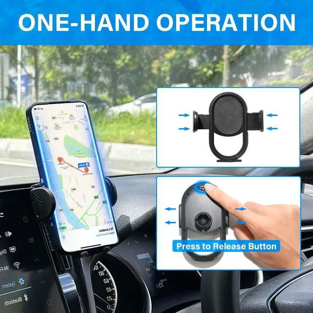Alt view image 5 of 7 - Car Phone Holder for Toyota Corolla 2019-2025 Corolla Cross 2022-2024 2025 Corolla Accessories Cell Phone Mount with 8 Inch Screen Cell Phone Automobile Cradles Hands-Free 360 Degree Rotation