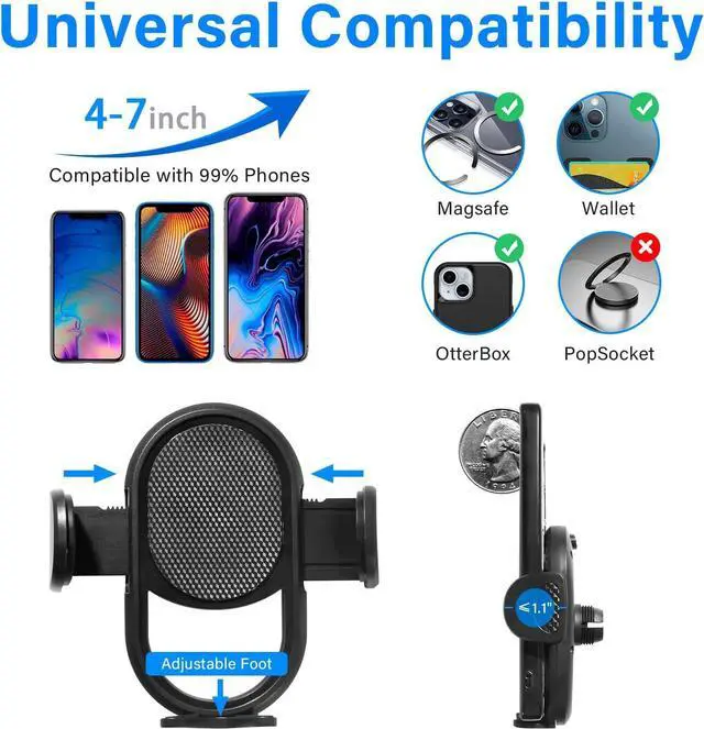 Alt view image 7 of 7 - Car Phone Holder for Toyota Corolla 2019-2025 Corolla Cross 2022-2024 2025 Corolla Accessories Cell Phone Mount with 8 Inch Screen Cell Phone Automobile Cradles Hands-Free 360 Degree Rotation