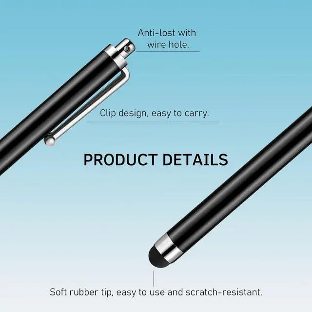 Alt view image 2 of 7 - Stylus Pens for Touch Screens High Precision Universal Stylus for iPad iPhone Tablets  Galaxy All Capacitive Touch Screens (10-Pack)