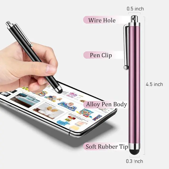 Alt view image 3 of 7 - Stylus Pens for Touch Screens High Precision Universal Stylus for iPad iPhone Tablets  Galaxy All Capacitive Touch Screens (10-Pack)