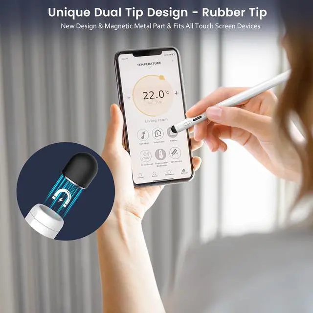 Alt view image 4 of 7 - Pencil for  iPad 11th/10th/9th 2X Fast Charge Stylus Pen for iPad Palm Rejection Tilt Sensitivity Compatible with iPad A16/10/9/8/7/6 Pro M4/13/12.9/11 Air M3/M2/5/4/3 Mini 7/6/5