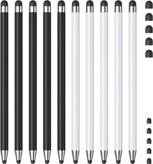 Main image of Stylus (10Pcs) Stylus Pen for Touchscreen High Precision and Sensitivity Stylus Pen for iPad/iPhone//Android Smartphone and Tablets Compatible with All Capacitive Touch Screen (Black/White)