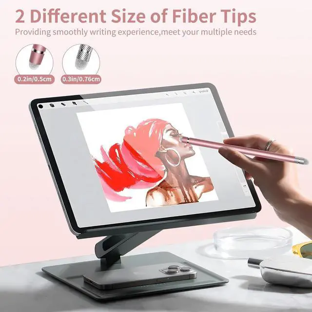 Alt view image 3 of 7 - 5 PCS Stylus Pen for Touchscreen 2-in-1 High Precision Sensitive Stylus Pen Suitable for iPhone/ipad/Android Tablets Compatible with All Touch Screens Devices