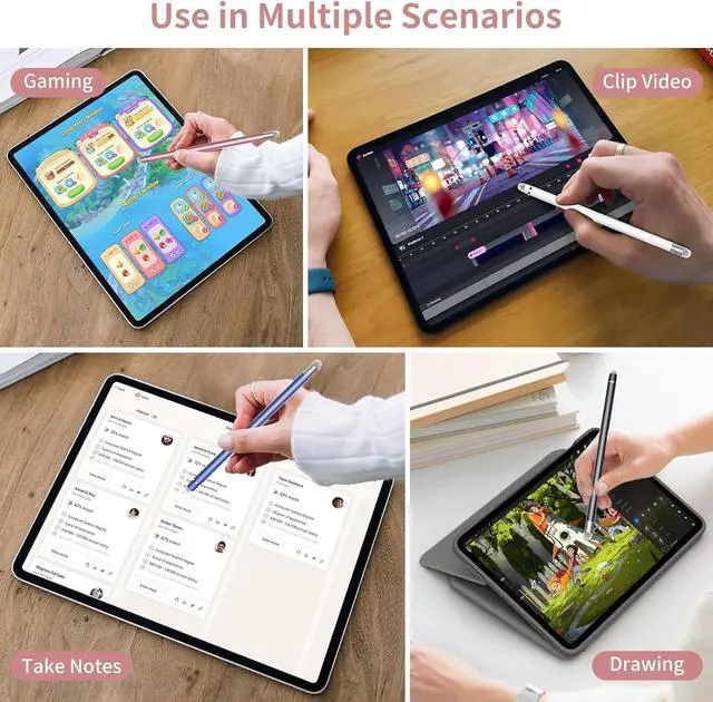 Alt view image 7 of 7 - 5 PCS Stylus Pen for Touchscreen 2-in-1 High Precision Sensitive Stylus Pen Suitable for iPhone/ipad/Android Tablets Compatible with All Touch Screens Devices