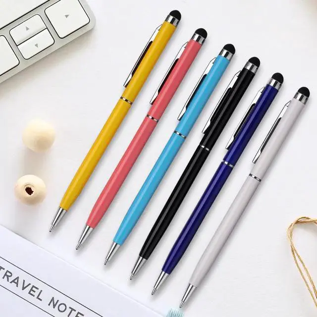 Alt view image 5 of 7 - 15 Pack Stylus Pens for Touch Screens Stylus Pen Compatible with Phone Tablets Kindle and Black Ink Ballpoint Pens-2 in 1 Stylists pens for Touch Screens