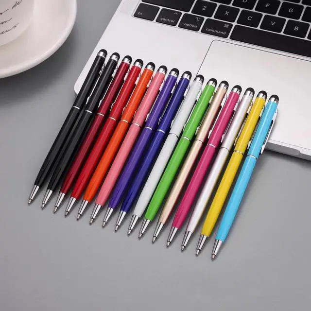 Alt view image 6 of 7 - 15 Pack Stylus Pens for Touch Screens Stylus Pen Compatible with Phone Tablets Kindle and Black Ink Ballpoint Pens-2 in 1 Stylists pens for Touch Screens