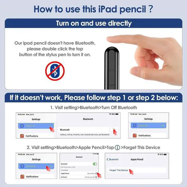 Alt view image 3 of 7 - Stylus Pen for iPad 2018-2025 2X Fast Charge iPad Pencil 2nd Generation Compatible with  iPad Pro M4/ 12.9(6/5/4/3)/ 11(4/3/2/1) Mini 6/5 Air (M2/5/4/3) (10/9/8/7/6)