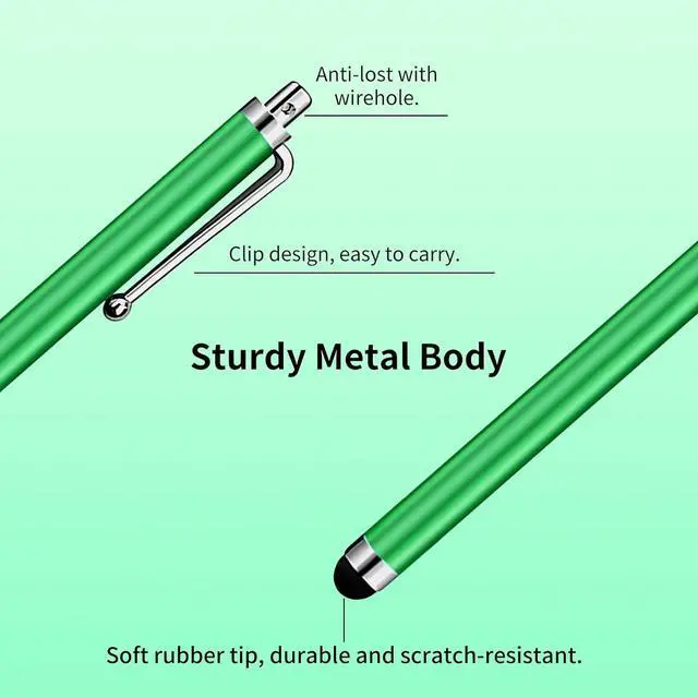 Alt view image 2 of 7 - 20 Pack Stylus Pen Stylus Pen for Touchscreen High Precision and Sensitivity for Everyday Writing/Drawing Universal Stylus Compatible with All Touch Screens 10 Colors