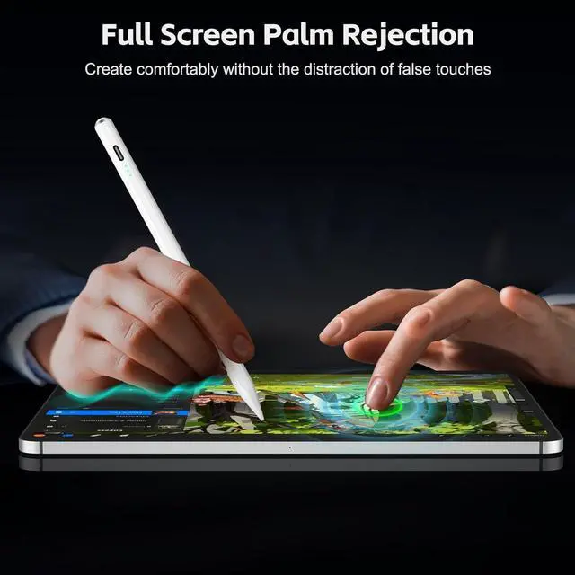 Alt view image 6 of 7 - Stylus Pen for iPad 2025-2018 with 13mins Fast Charge Tilt Sensitive Palm Rejection Pencil for iPad 11th A16 10th/9th/8th/7th/6th Air 11/13 M2/M3 Pro 11/13 M4 Pro 12.9 Air 5/4/3 Mini 7/6/5