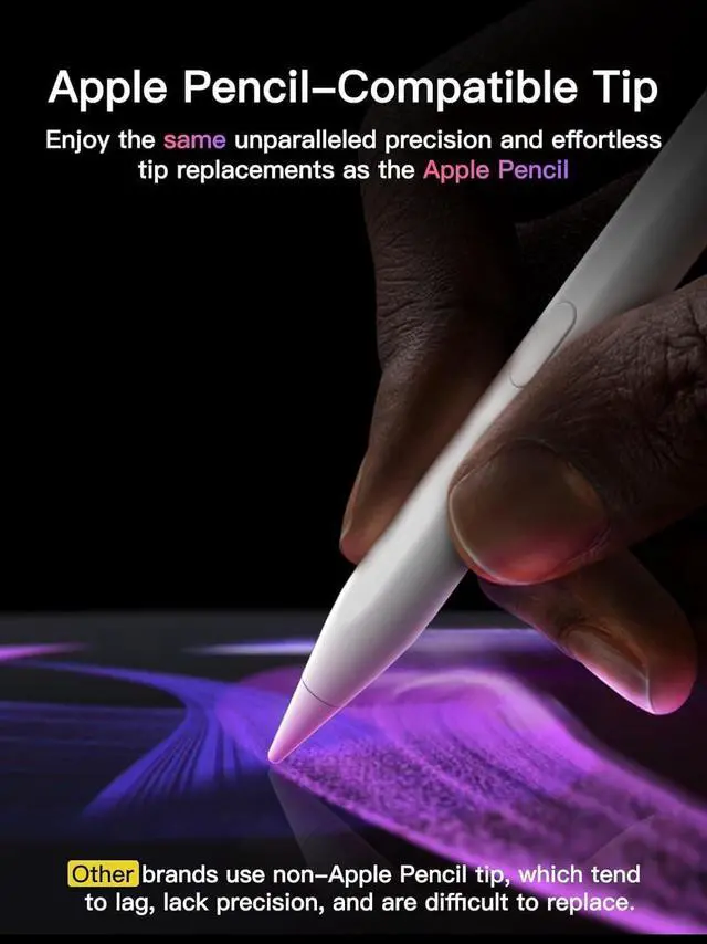Alt view image 2 of 7 - Stylus Pen for ipad 2018-2025 USB-C Fast Charging Pencil Pixel-Perfect Tilt Sensitivity for iPad 11/10/9/8/7/6/A16 iPad Mini 7/6/5 iPad Air M3/M2 11/13/5/4/3 iPad Pro M4 13/12.9/11