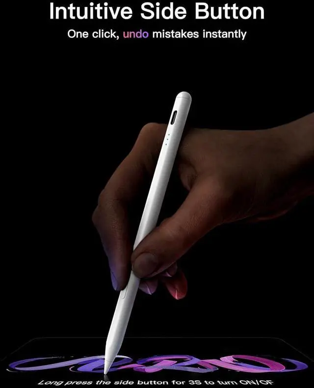 Alt view image 6 of 7 - Stylus Pen for ipad 2018-2025 USB-C Fast Charging Pencil Pixel-Perfect Tilt Sensitivity for iPad 11/10/9/8/7/6/A16 iPad Mini 7/6/5 iPad Air M3/M2 11/13/5/4/3 iPad Pro M4 13/12.9/11