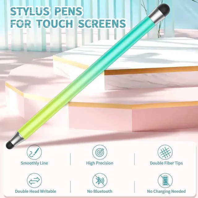 Alt view image 4 of 7 - Stylus (8Pcs) 2 in 1 Stylus Pen for Touchscreen High Precision and Sensitivity Double Rubber Tips Compatible with iPad/iPhone//Android Tablets and Other Capacitive Touch Screen (Multicolor)