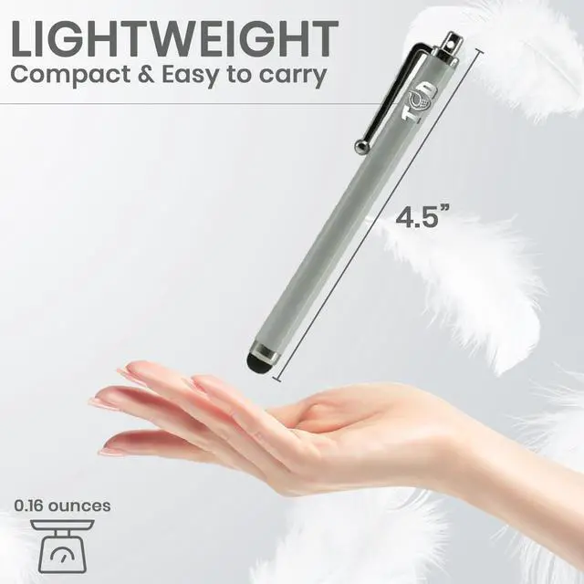 Alt view image 6 of 7 - TCD 10 Pack Stylus Pen for Touch Screen Universal Capacitive Digital Stylus Pen for iPad iPhone Tablet Laptop  Premium Thick Styluses for All Touchscreen Devices with Rubber Tip Multi Colors