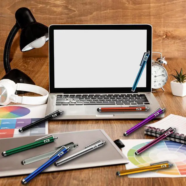 Alt view image 7 of 7 - TCD 10 Pack Stylus Pen for Touch Screen Universal Capacitive Digital Stylus Pen for iPad iPhone Tablet Laptop  Premium Thick Styluses for All Touchscreen Devices with Rubber Tip Multi Colors