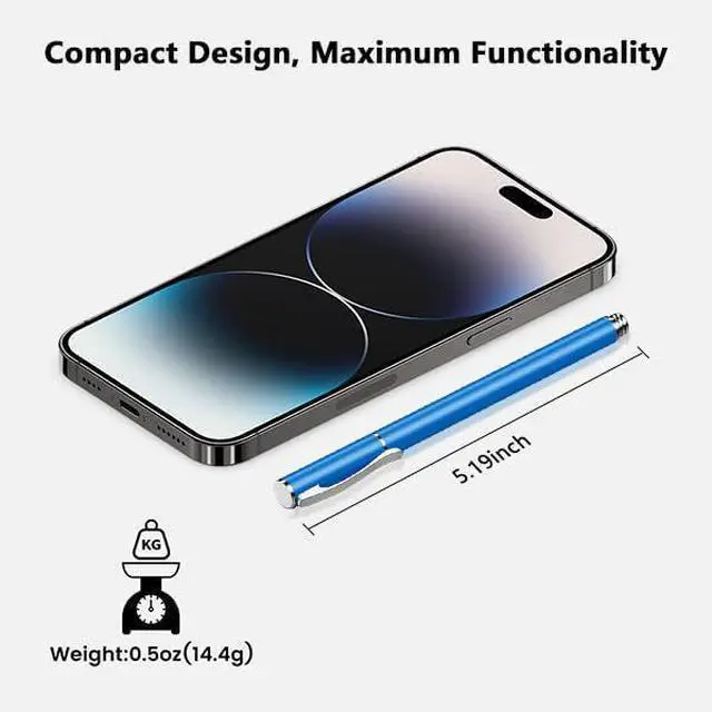 Alt view image 6 of 6 - Stylus Pen for Touchscreen 5 Pack High Sensitivity Capacitive Stylus Pencil for iPad iPhone Chromebook Android Tablets Universal Touch Screens with Extra 5 Disc Tips