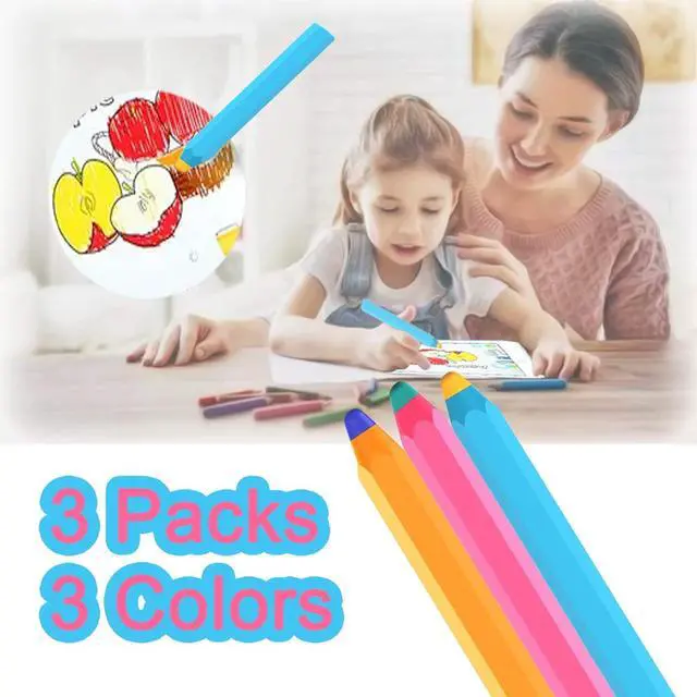Alt view image 2 of 6 - 2025 Stylus Pens for Touch Screens Crayon Stylus for Kids Pencil Shape 3 Pack of Pink Blue Yellow Universal Capacitive Stylus Compatible with ipad/iPhone/Android/Kindle//