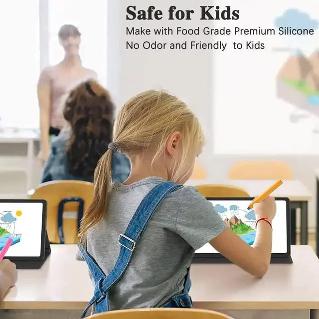 Alt view image 6 of 6 - 2025 Stylus Pens for Touch Screens Crayon Stylus for Kids Pencil Shape 3 Pack of Pink Blue Yellow Universal Capacitive Stylus Compatible with ipad/iPhone/Android/Kindle//