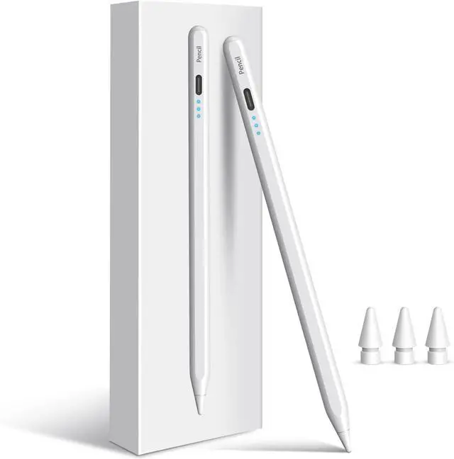 Main image of iPad Pencil 9th&10th Generation 10 Mins Fast Charge Stylus Pen for  Pencil 1st/2nd iPad 6/7/8/9/10/11 Pro 11/12.9/M4 Air 3/4/5/M2/M3 Mini 5/6 with Palm Rejection Tilt Sensitivity