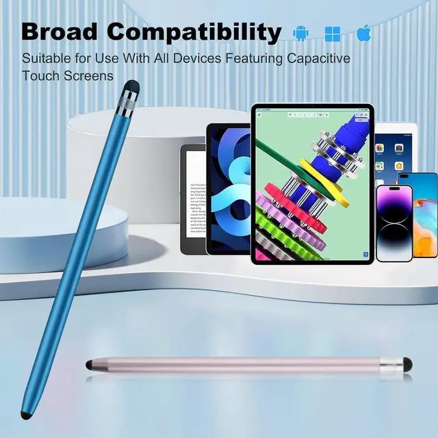 Alt view image 2 of 6 - 4 Pcs Stylus Pen for Touch Screen Work for iPad/iPhone/Android Tablets Stylus 2-in-1 Sensitivity and High Precision Compatible with All Touch Screens