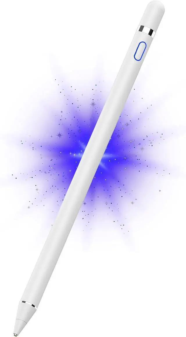 Main image of Active Digital Stylus Pen for Touchscreen Stylus Pencil for  iPad iPad Mini/Pro/Air  iPhone Android and Most Phone & Tablet 1.5mm Fine Point Rechargeable Pens - White