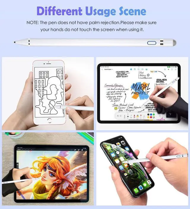 Alt view image 7 of 7 - Active Stylus Pen for Touch Screens Dual Pen Tips for Drawing Writing High Precise Universal Digital Pencil for A-pple i-Phone 17/16/15/14/13/12/11/X i-Pad Air/Pro/Mini Tablet/Phone/Sam-Sung/K-indle