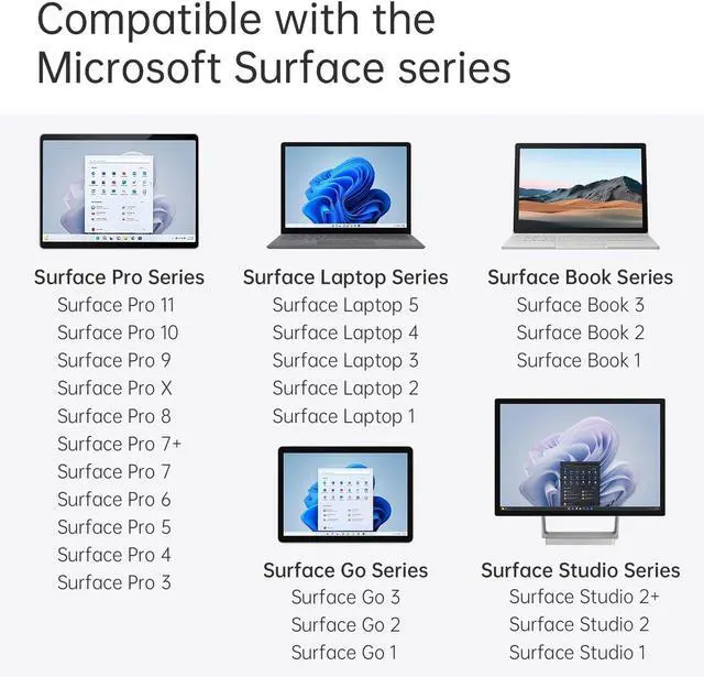 Alt view image 3 of 7 - Surface Pen for Surface Pro 11 for Surface Pro/Go/Laptop/Book/Studio Series Surface Stylus with Replacement Tip 1024 Pressure Platinum Model 1896