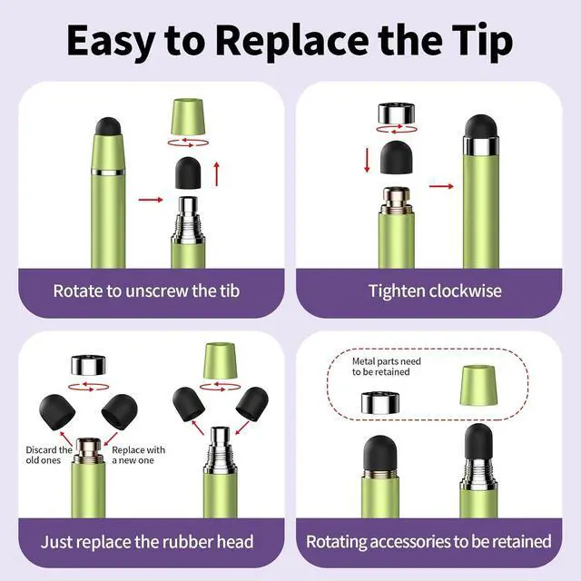 Alt view image 5 of 7 - Stylus Pen for Touchscreen 2 in 1 High Precision and Sensitivity Stylus Pen Stylus Pen for iPad/iPhone/Android/ Smartphone and Tablets Compatible with All Touch Screens(10 Colors Stylus)