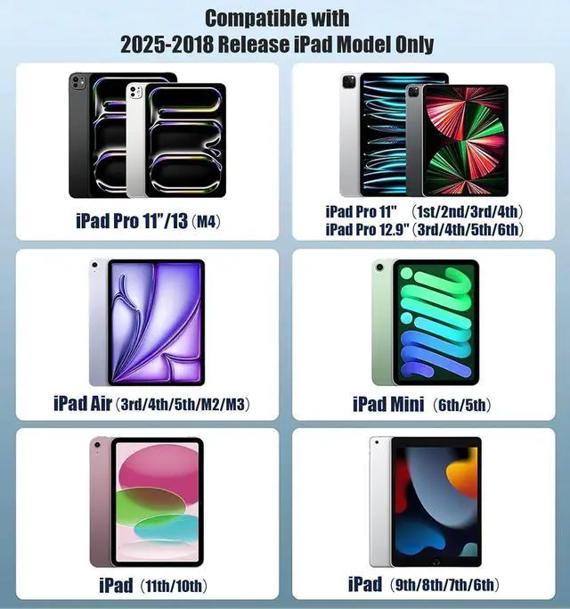 Alt view image 2 of 7 - Compatible with  iPad 2025-2018 iPad Pencil for 10 Generation Fast Charge and Palm Rejection Stylus Pen for iPad 10/9/8/7/6th Gen Air 11-13/M3/M2/5/4/3rd  Pro 11/12.9/13/M4 Mini 6/5th