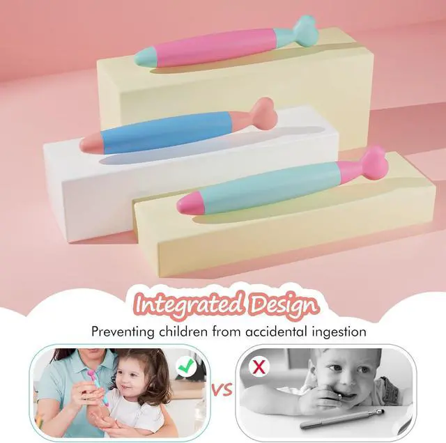 Alt view image 2 of 7 - Digiroot Kids Stylus Pens - 3 Pack with Durable Rubber Tips Compatible with Fire iPad iPhone Android Tablets and Phones