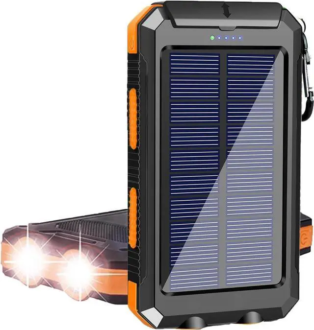 Main image of Solar Charger 38800mAh Portable Type-C Solar Power Bank for All Cellphones Waterproof Battery Pack Outdoor External Backup Power Charger Three Outputs/LED Flashlights Perfect for Camping Travel