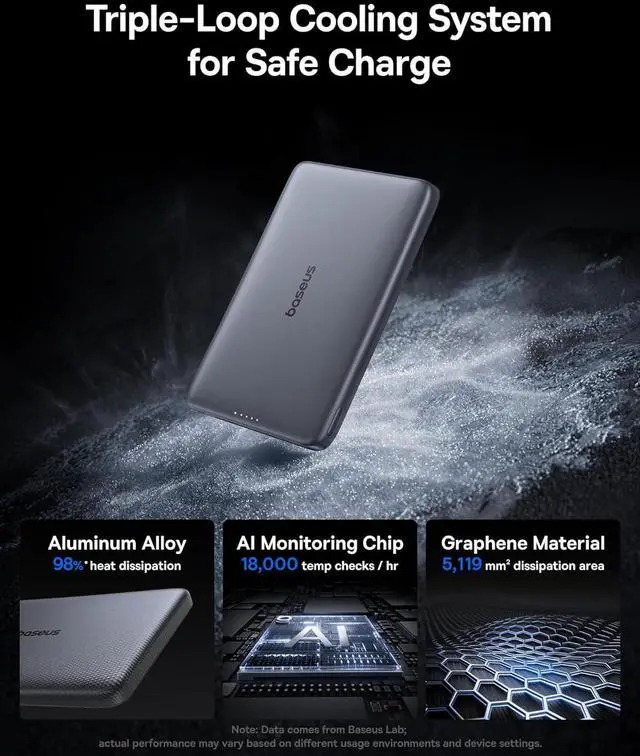 Alt view image 3 of 6 - Picogo Magsafe Portable Charger 0.5 Ultra Slim Qi2 Certified 15W Wireless Power Bank 10000mAh 27W Fast Charging Magnetic Battery Pack with USB-C Cable for iPhone 16/15/14/13/12 Series Only