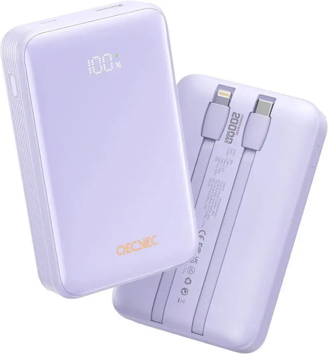 Main image of Portable Charger 20000mAh 22.5W Power Bank Fast Charging High Capacity Cell Phone Portable Power Banks with for iPhone  Android etc Travel Essential (Purple)