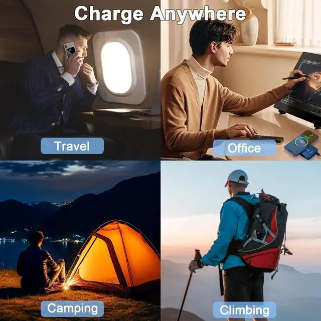 Alt view image 7 of 7 - Magnetic Portable Charger 10000mAh Power Bank with PD 20w Fast Charging USB C in&Out Battery Pack Compatible with Mag-Safe for iPhone 16/15/14/13/12 Pro/Pro Max Series  Android and More