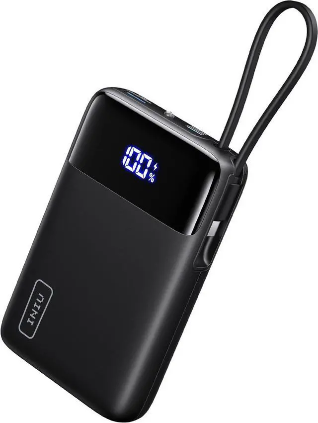 Main image of 45W Portable Charger Smallest 20000mAh Power Bank with Build in USB-C Cable Fast Charging USB C in&Out Battery Pack Travel Phone Charger for iPhone 16 15  S25 S24 Google iPad etc