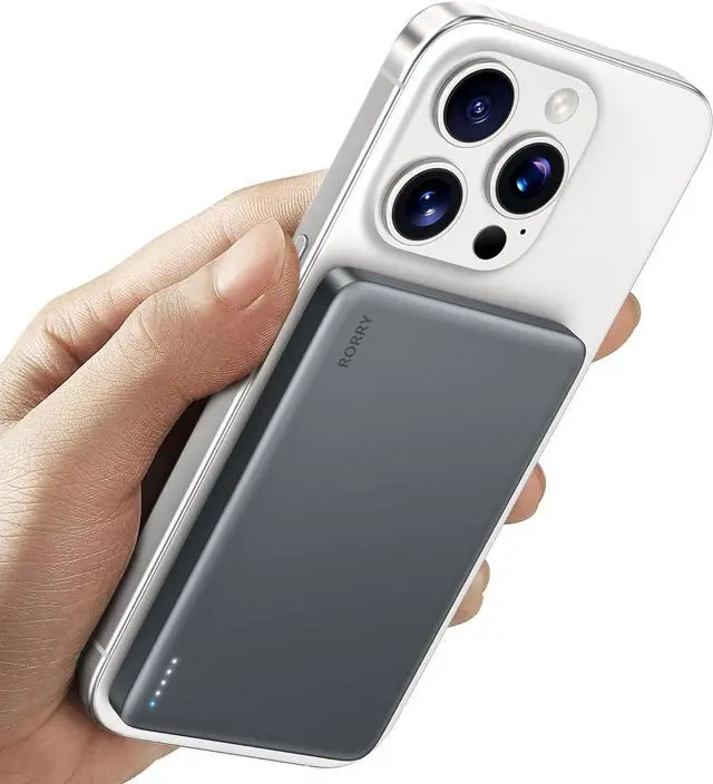 Main image of for Magsafe Portable Charger [0.3 Ultra Slim] Magnetic Power Bank [Alloy-Made] 5000mAh Wireless Portable Charger USB C Battery Pack 18W Fast Charging for iPhone  (Grey)